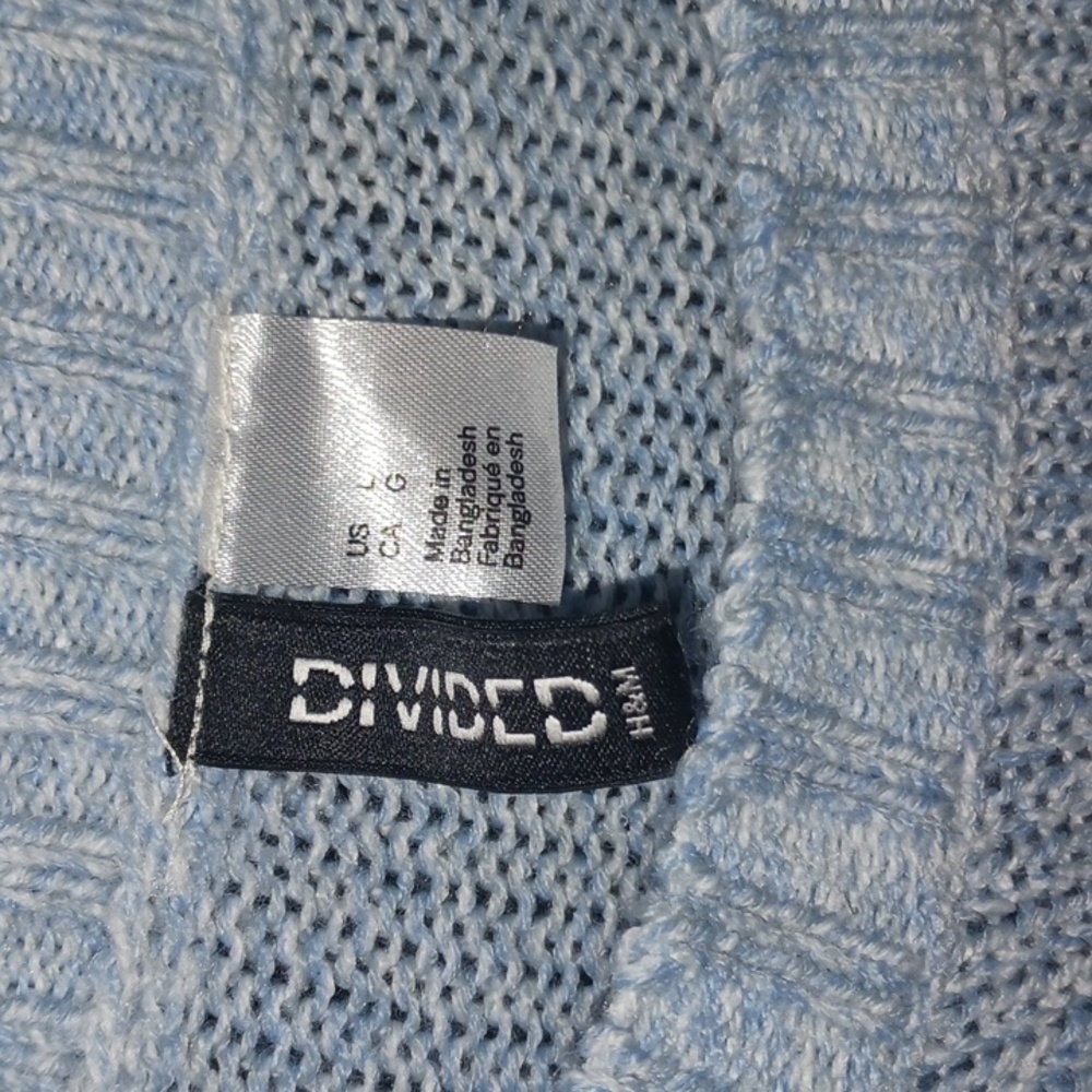 Baby Blue Large Crew Neck Sweater from H&M